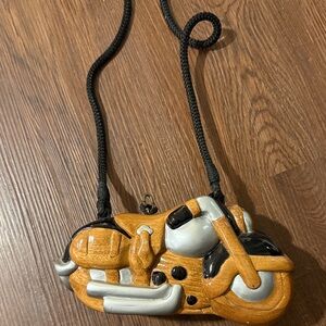 Timmy Woods motorcycle Black and Silver Handbag